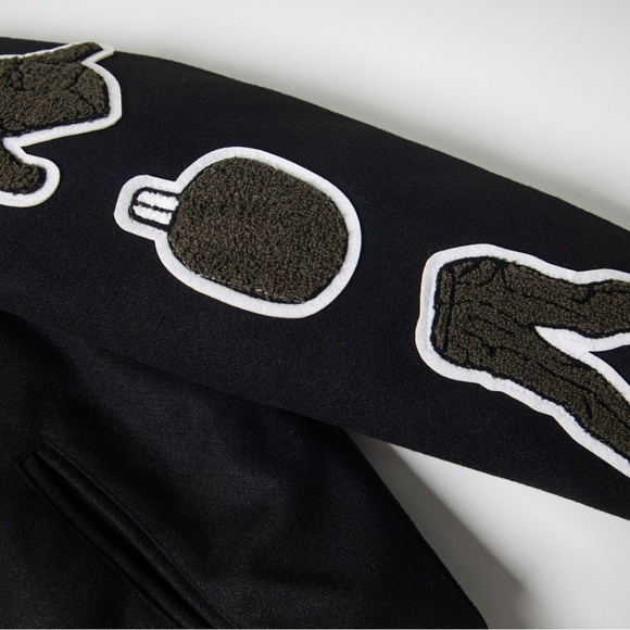 STUSSY X CDG Black and White Puffer Jacket - Picture 4 of 8